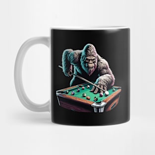 Bigfoot Sasquatch Billiards Pool Player Mug